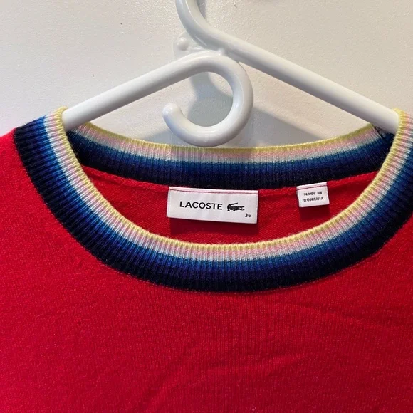 LACOSTE excellent condition cashmere crew neck sweater - Picture 3 of 6
